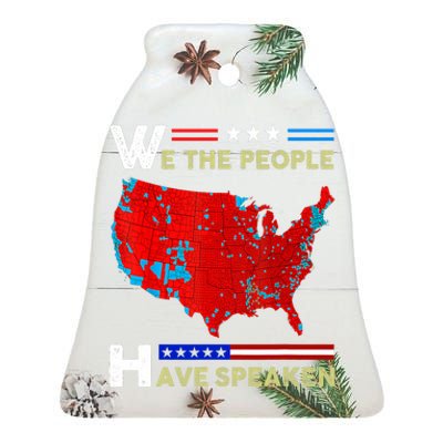 We The People Have Spoken Map Of 2024 Election Results Ceramic Bell Ornament