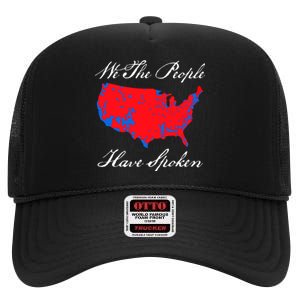 We The People Have Spoken 2024 Election Map High Crown Mesh Back Trucker Hat