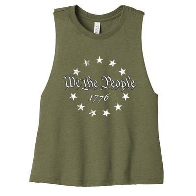 We The People Betsy Ross Flag 4th Of July 1776 Patriotic Gift Women's Racerback Cropped Tank