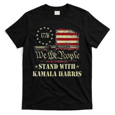 We The People Stand With Kamala Harris 2024 American Flag T-Shirt