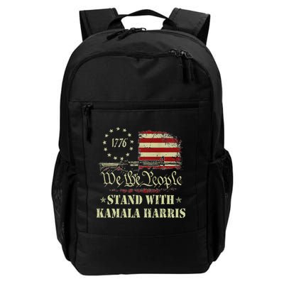 We The People Stand With Kamala Harris 2024 American Flag Backpack