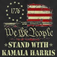 We The People Stand With Kamala Harris 2024 American Flag 11oz C Handle Ceramic Mug