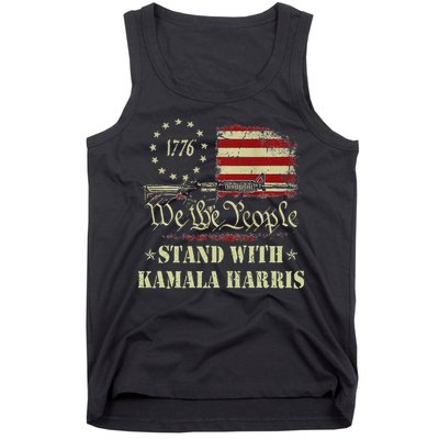 We The People Stand With Kamala Harris 2024 American Flag Tank Top