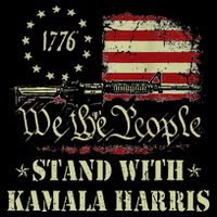 We The People Stand With Kamala Harris 2024 American Flag Wool Snapback Cap