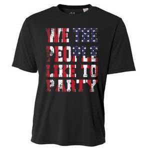 We The People Like To Party 4th Of July Independence Day Cooling Performance Crew T-Shirt