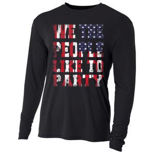 We The People Like To Party 4th Of July Independence Day Cooling Performance Long Sleeve Crew