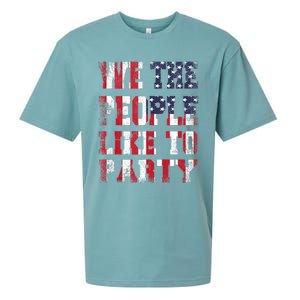 We The People Like To Party 4th Of July Independence Day Sueded Cloud Jersey T-Shirt