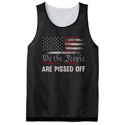 We The People Are Pissed Off Vintage Us America Flag Mesh Reversible Basketball Jersey Tank