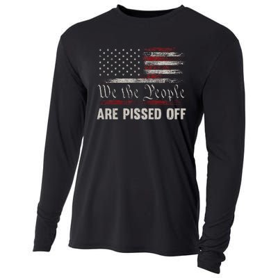 We The People Are Pissed Off Vintage Us America Flag Cooling Performance Long Sleeve Crew