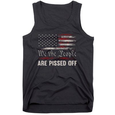 We The People Are Pissed Off Vintage Us America Flag Tank Top