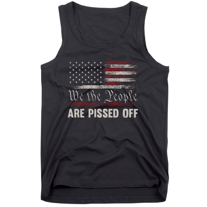 We The People Are Pissed Off Vintage Us America Flag Tank Top