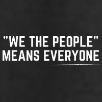 We The People Means Everyone Equality Equal Rights America 7 Panel Mesh Trucker Snapback Hat