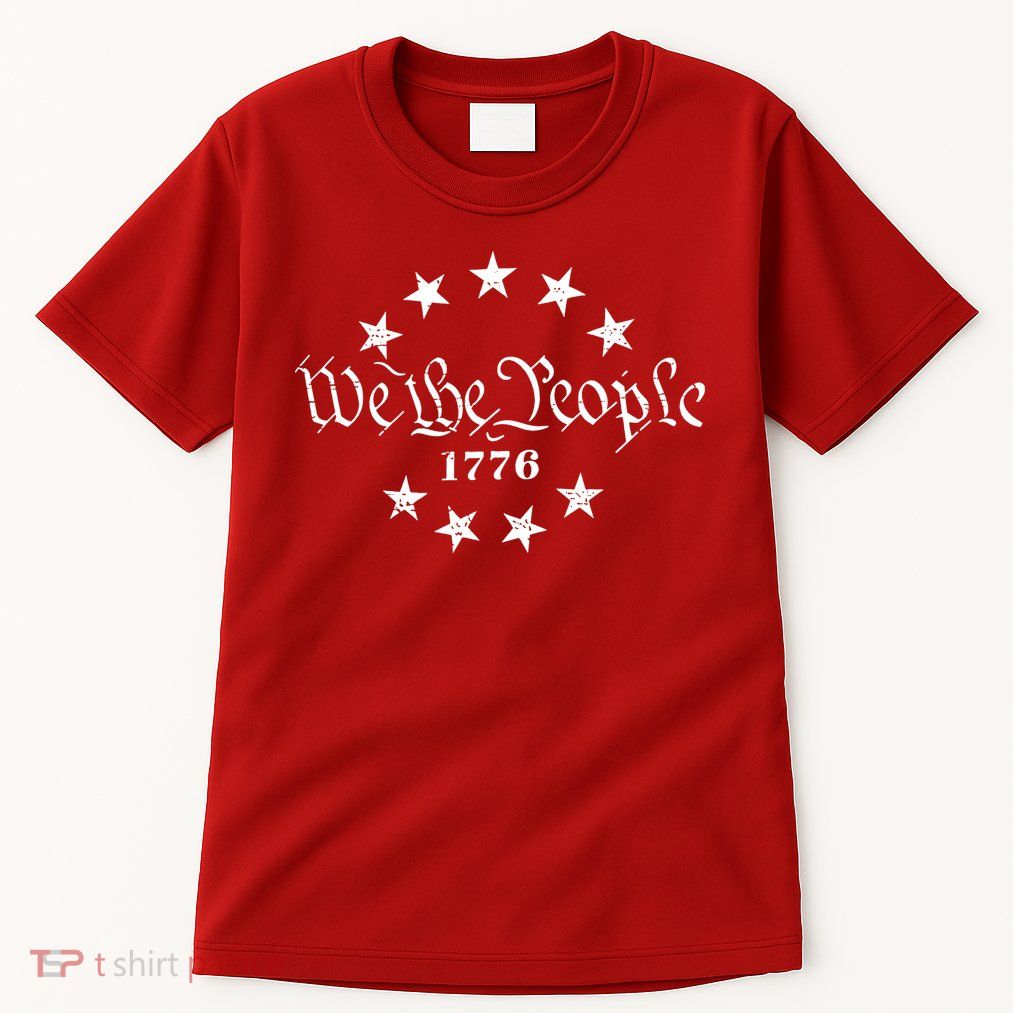 We The People Patriotic 4th Of July American Flag Tall T-Shirt