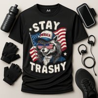 White Trash Party Attire Redneck Raccoon Stay Trashy Usa Cooling Performance Crew T-Shirt