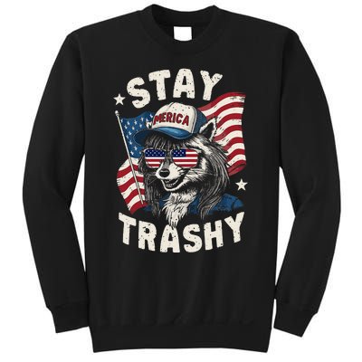 White Trash Party Attire Redneck Raccoon Stay Trashy Usa Sweatshirt