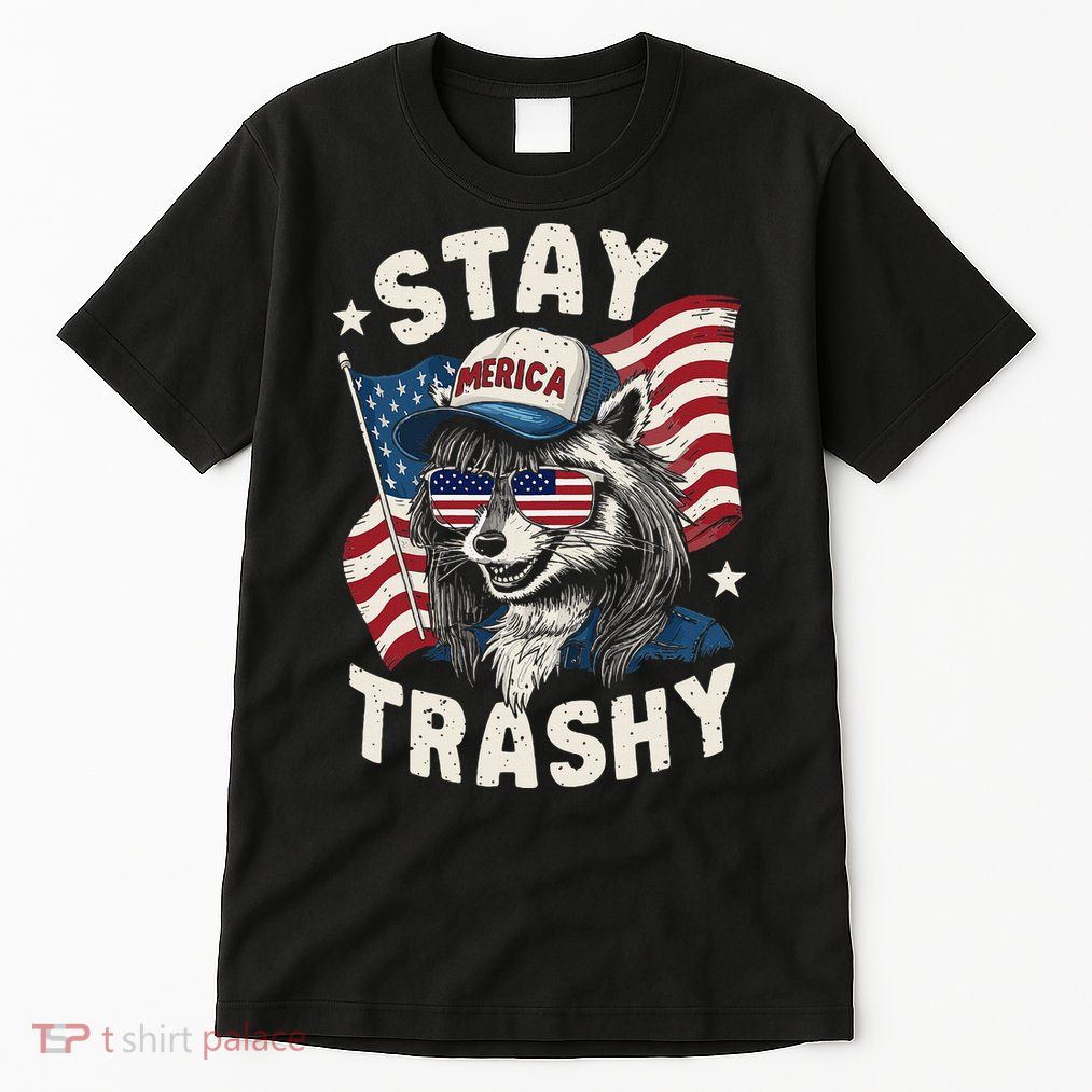 White Trash Party Attire Redneck Raccoon Stay Trashy Usa Tall T-Shirt