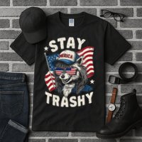 White Trash Party Attire Redneck Raccoon Stay Trashy Usa Tall T-Shirt