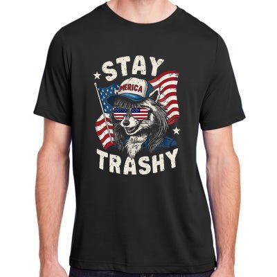 White Trash Party Attire Redneck Raccoon Stay Trashy Usa Adult ChromaSoft Performance T-Shirt