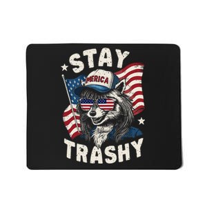 White Trash Party Attire Redneck Raccoon Stay Trashy Usa Mousepad