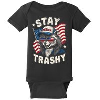White Trash Party Attire Redneck Raccoon Stay Trashy Usa Baby Bodysuit