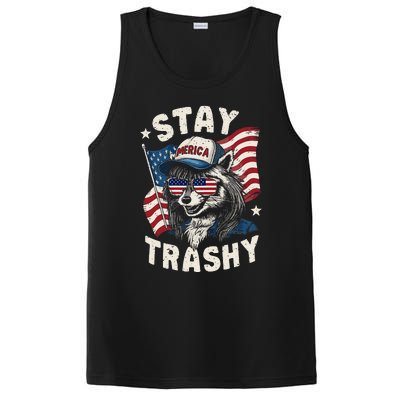 White Trash Party Attire Redneck Raccoon Stay Trashy Usa PosiCharge Competitor Tank