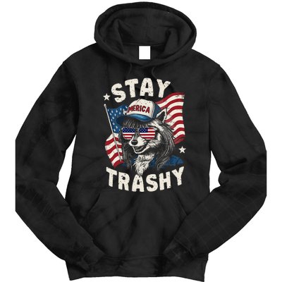 White Trash Party Attire Redneck Raccoon Stay Trashy Usa Tie Dye Hoodie