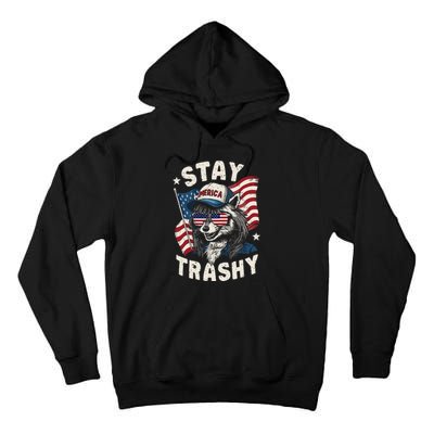 White Trash Party Attire Redneck Raccoon Stay Trashy Usa Tall Hoodie