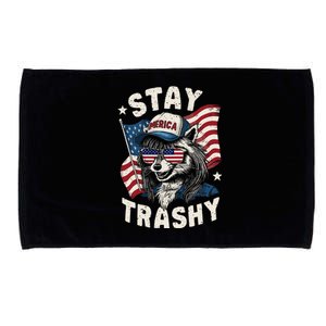 White Trash Party Attire Redneck Raccoon Stay Trashy Usa Microfiber Hand Towel