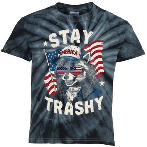 White Trash Party Attire Redneck Raccoon Stay Trashy Usa Kids Tie-Dye T-Shirt