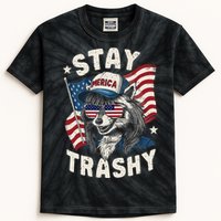 White Trash Party Attire Redneck Raccoon Stay Trashy Usa Kids Tie-Dye T-Shirt