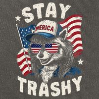 White Trash Party Attire Redneck Raccoon Stay Trashy Usa Cotton Canvas Backpack