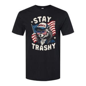 White Trash Party Attire Redneck Raccoon Stay Trashy Usa Softstyle CVC T-Shirt