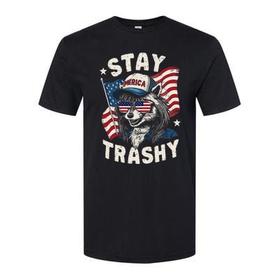 White Trash Party Attire Redneck Raccoon Stay Trashy Usa Softstyle CVC T-Shirt