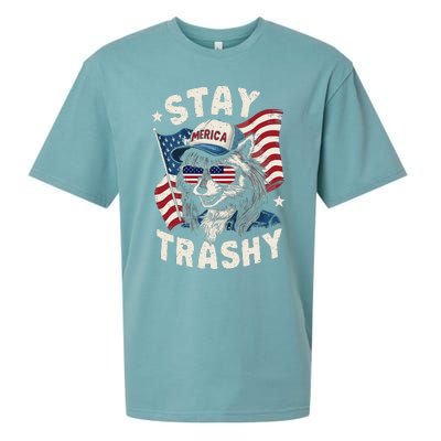 White Trash Party Attire Redneck Raccoon Stay Trashy Usa Sueded Cloud Jersey T-Shirt