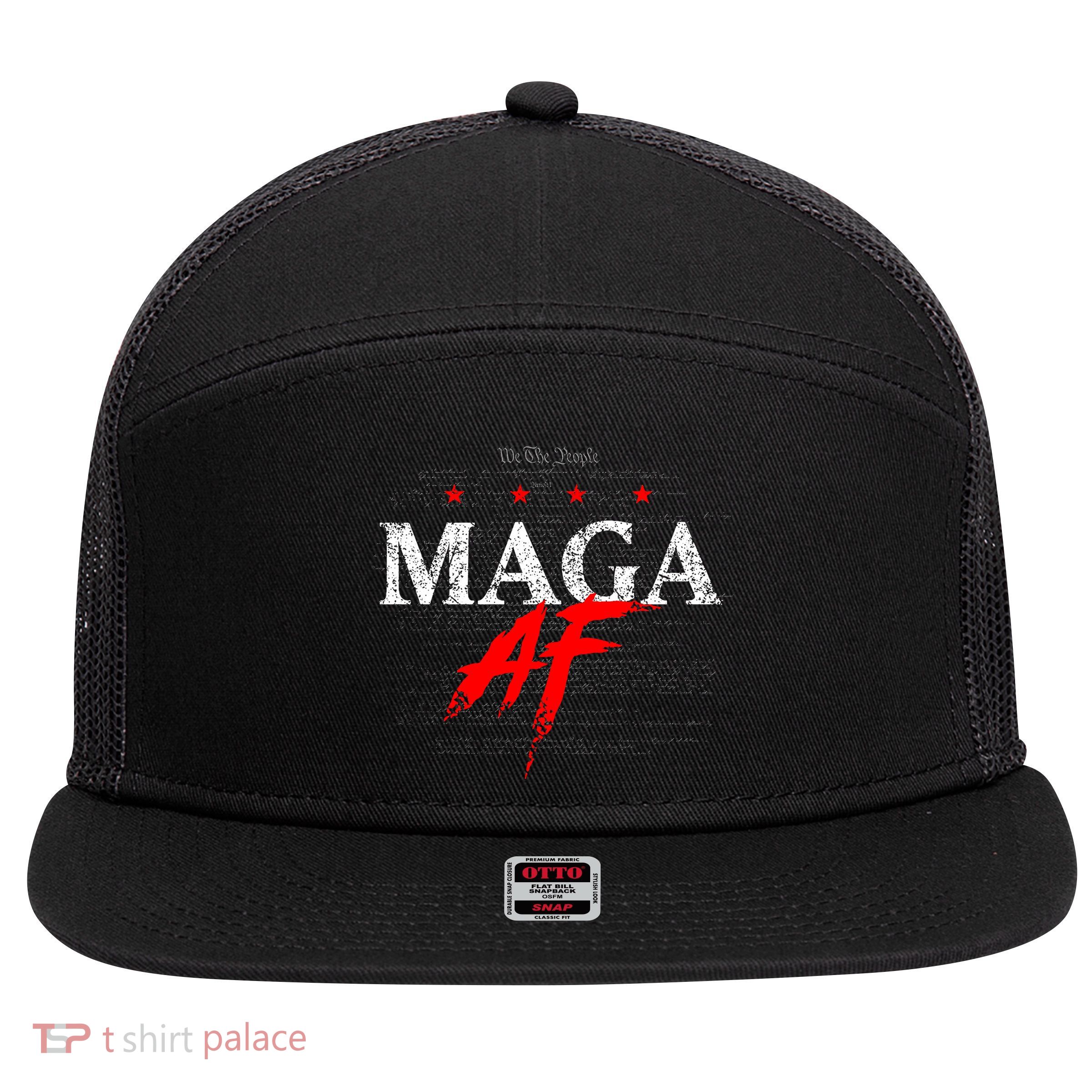 We The People Maga Af 7 Panel Mesh Trucker Snapback Hat