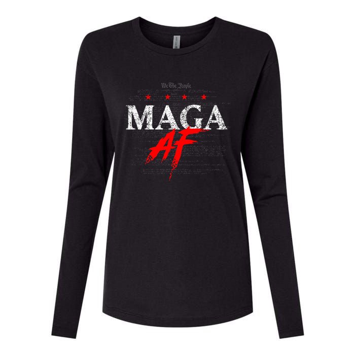 We The People Maga Af Womens Cotton Relaxed Long Sleeve T-Shirt