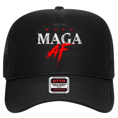 We The People Maga Af High Crown Mesh Back Trucker Hat