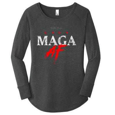 We The People Maga Af Women's Perfect Tri Tunic Long Sleeve Shirt