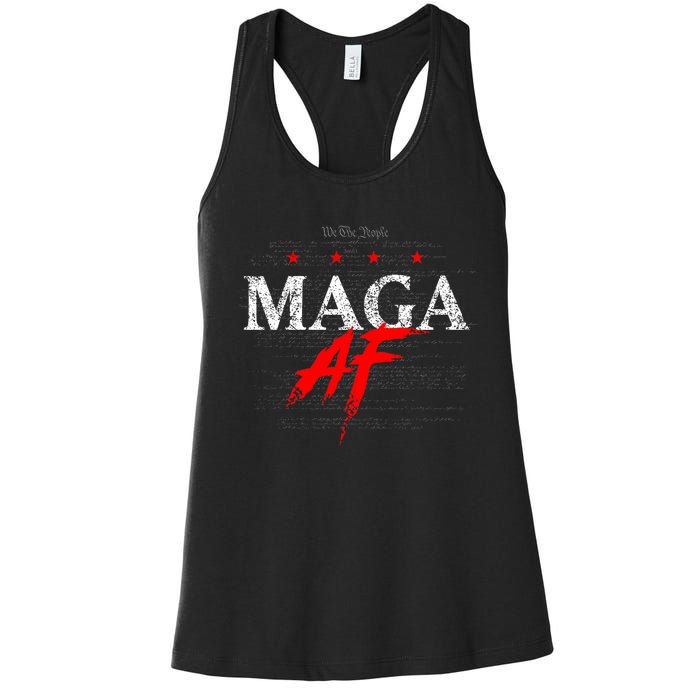 We The People Maga Af Women's Racerback Tank