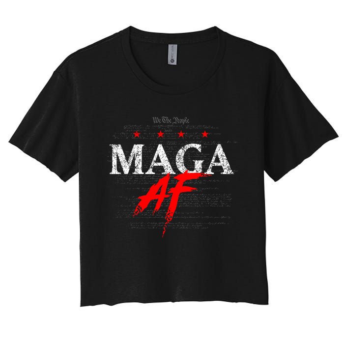 We The People Maga Af Women's Crop Top Tee