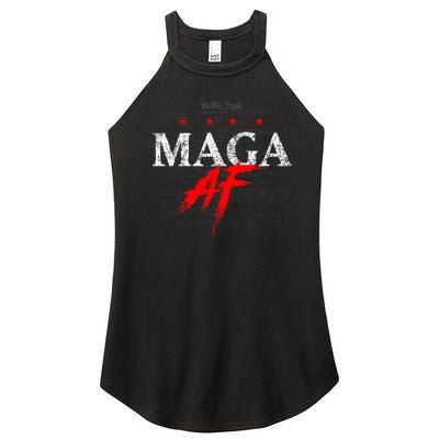 We The People Maga Af Women's Perfect Tri Rocker Tank