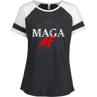 We The People Maga Af Enza Ladies Jersey Colorblock Tee