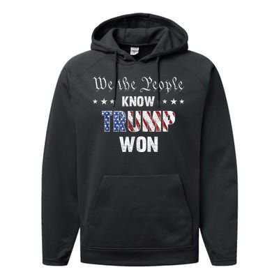 We The People Know Trump Won Performance Fleece Hoodie