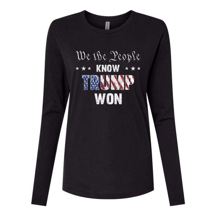 We The People Know Trump Won Womens Cotton Relaxed Long Sleeve T-Shirt