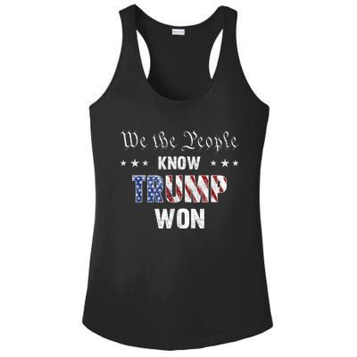 We The People Know Trump Won Ladies PosiCharge Competitor Racerback Tank