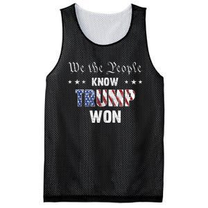 We The People Know Trump Won Mesh Reversible Basketball Jersey Tank