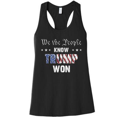 We The People Know Trump Won Women's Racerback Tank