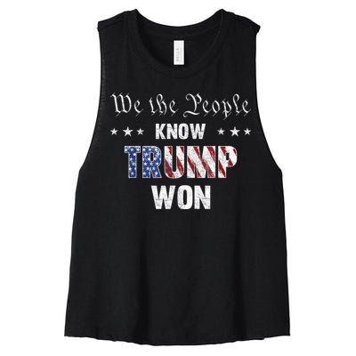 We The People Know Trump Won Women's Racerback Cropped Tank