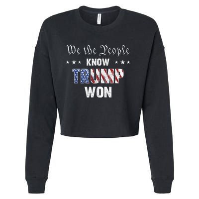 We The People Know Trump Won Cropped Pullover Crew