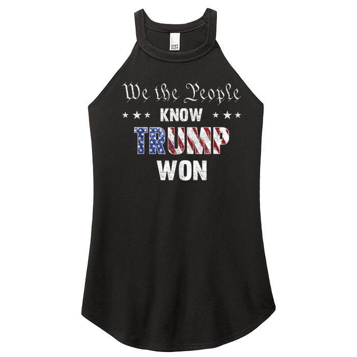 We The People Know Trump Won Women's Perfect Tri Rocker Tank